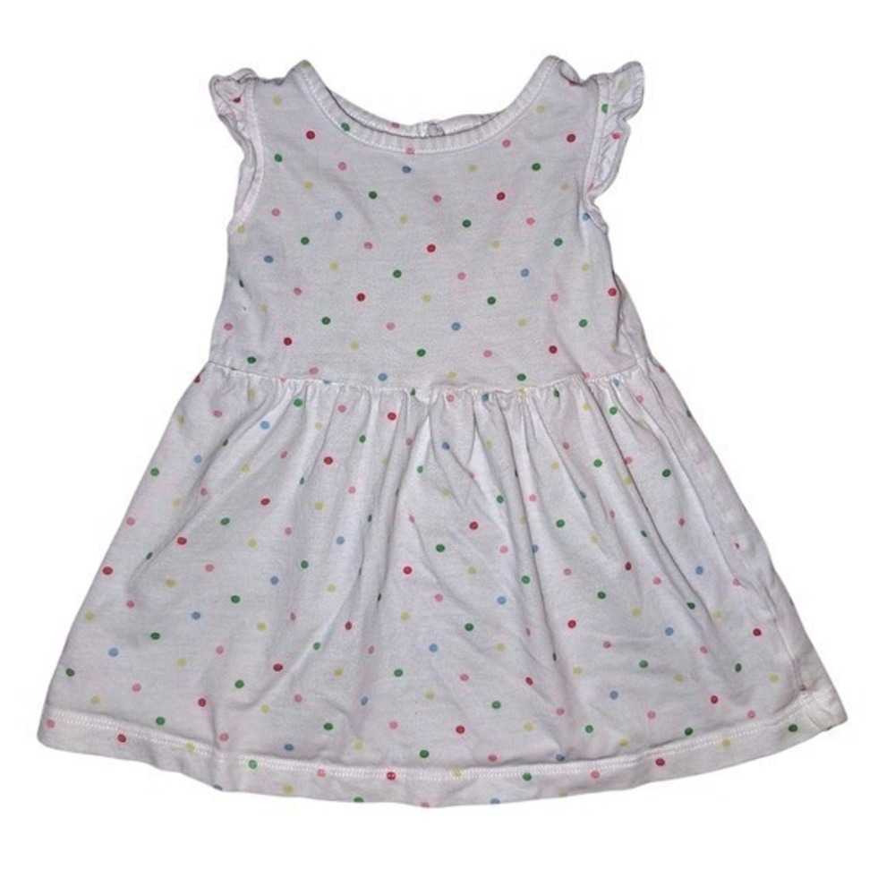 Baby Girl Dress Flutter Sleeve Colorful‎ Polka Dot Cotton Carter's 18M Summer